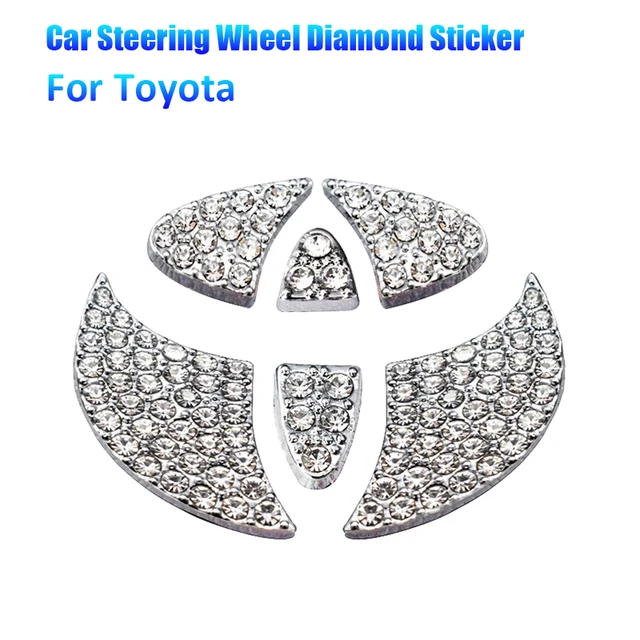 Bling Strass Auto Lenkrad Diamant Logo Aufkleber Kristall Emblem Dekor Ring  Aufkleber für Toyota Tesla Ford Hyundai Honda