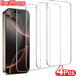 4 - Pack Premium Full Coverage Tempered Glass Screen Protectors - 4 pieces (For iPhone 15 Plus)