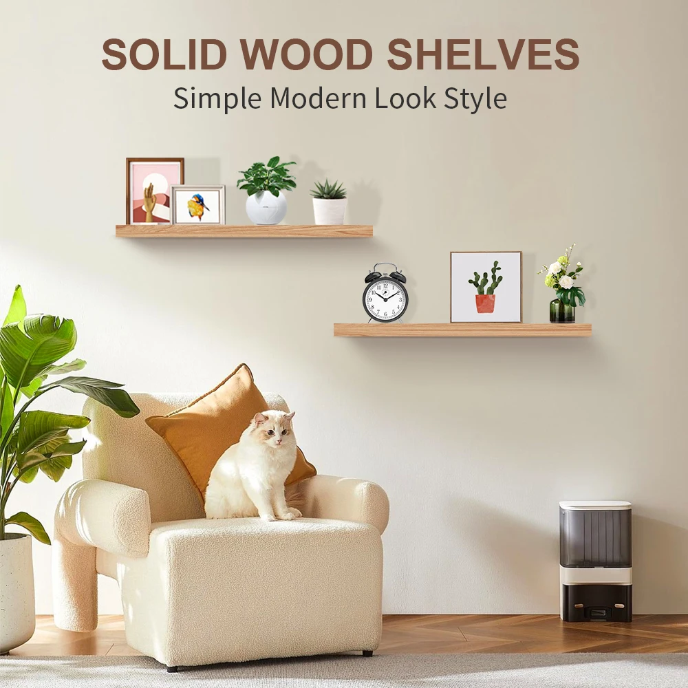 

Wall Mounted Rustic Wooden Floating Shelves Bathroom Shelf Living Room/Bedroom/Kitchen Display Rack Wall Decoration Bookshelves