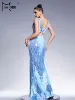 Missord New V Neck Cutout Vestidos Sequin Mermaid Evening Gown Wedding Birthday Party Formal Occasion Cocktail Maxi Prom Dresses 3