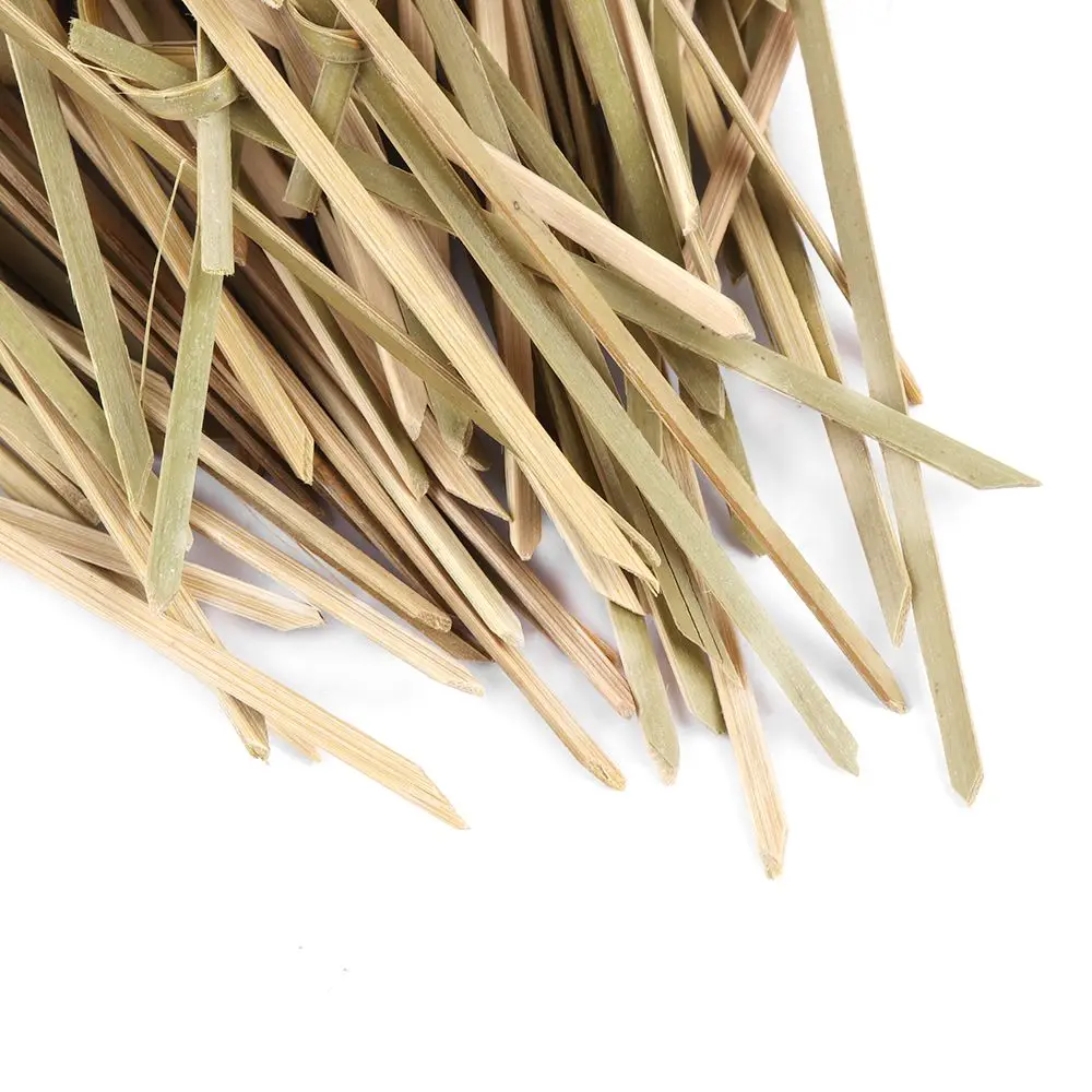 Description Picture 5 of item100pcs Barbeque Kitchen & Bar Party Decoration Fruit Forks Cocktail Picks Bamboo Knot Skewers Stick