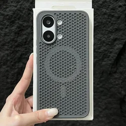 Honeycomb Heat Dissipation Magnetic Magsafe Compatible Mesh Breathable Case for Redmi K70 Pro (Gray)