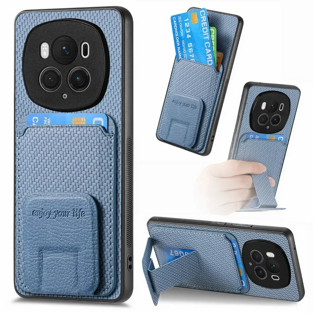 Luxury Leather Card Stand Back Cover for Huawei Honor Magic Series