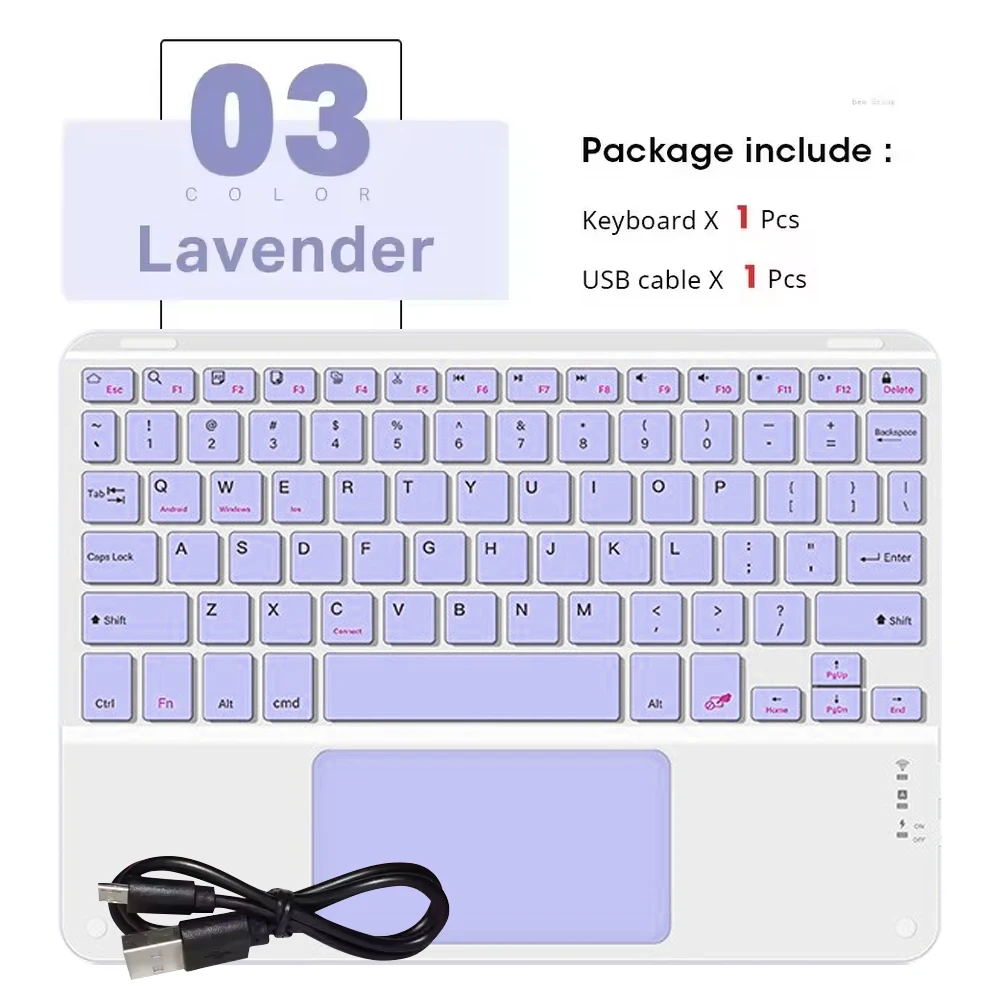 Mini Touch Bluetooth Wireless Keyboard with Built-in Mouse
