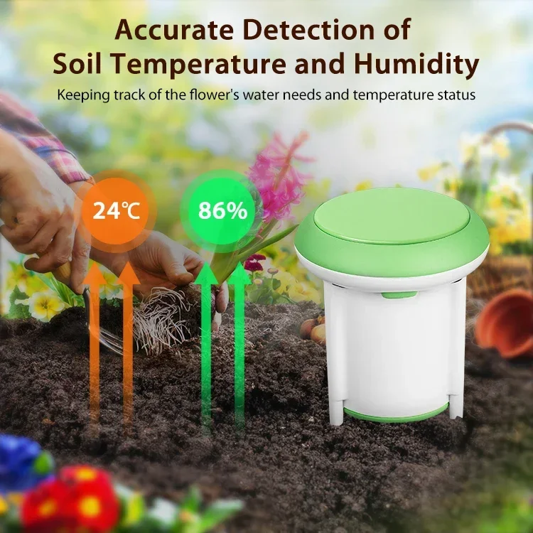 Tuya Smart Zigbee Soil Temperature And Humidity Monitor Sensor Waterproof Thermo