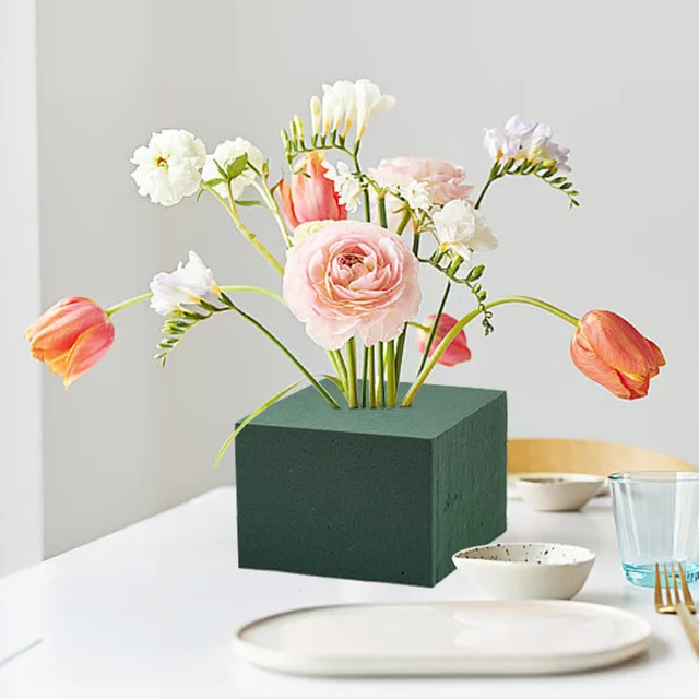 Blocs de mousse florale fraîche et humide, 3/6 pièces, pour fête de mariage, Arrangement floral, décoration, briques en polystyrène, boue, accessoires de jardin pour la maison 5