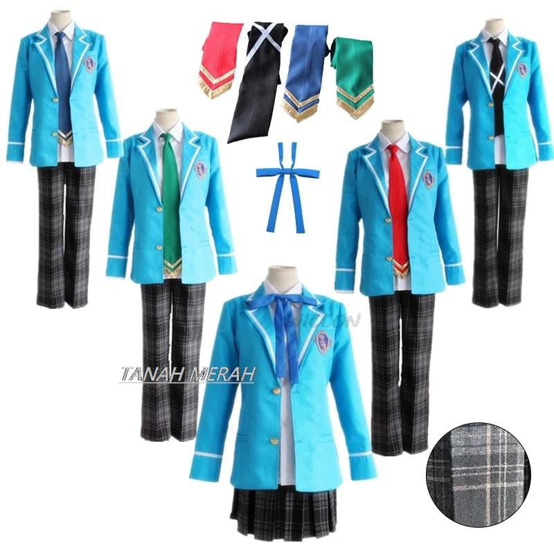 

Игровой Комплект звезды Косплей Рыцари Tsukinaga Leo Trickstar Hokuto Hidaka Narukami Akehoshi Subaru школьная форма JK DK костюм