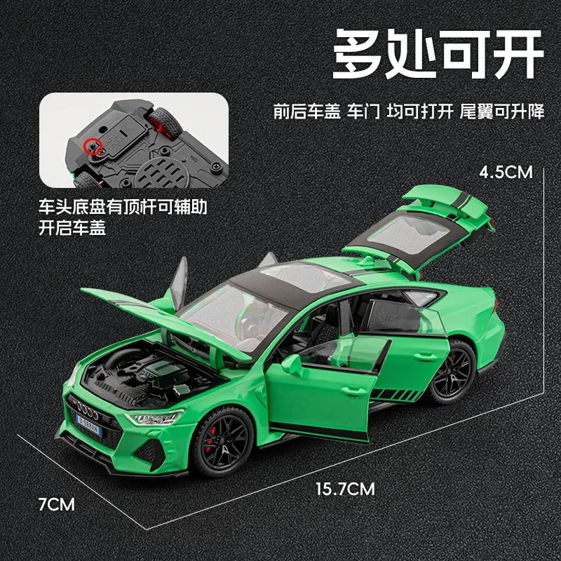 1:32 Audi RS7 Sports Car Alloy Model Car Toy Diecasts Metal Casting Sound and Light Car Toys For Children Vehicle 4