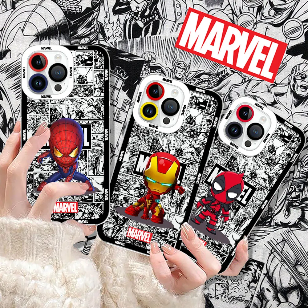 Comics Marvel Spider Iron Man Custodia Deadpool Per Infinix Note 30 30I 12 12 G96 10 11 Vip Smart 7 6 5 4 Tecno Pova 4 3 5 Pro Cover