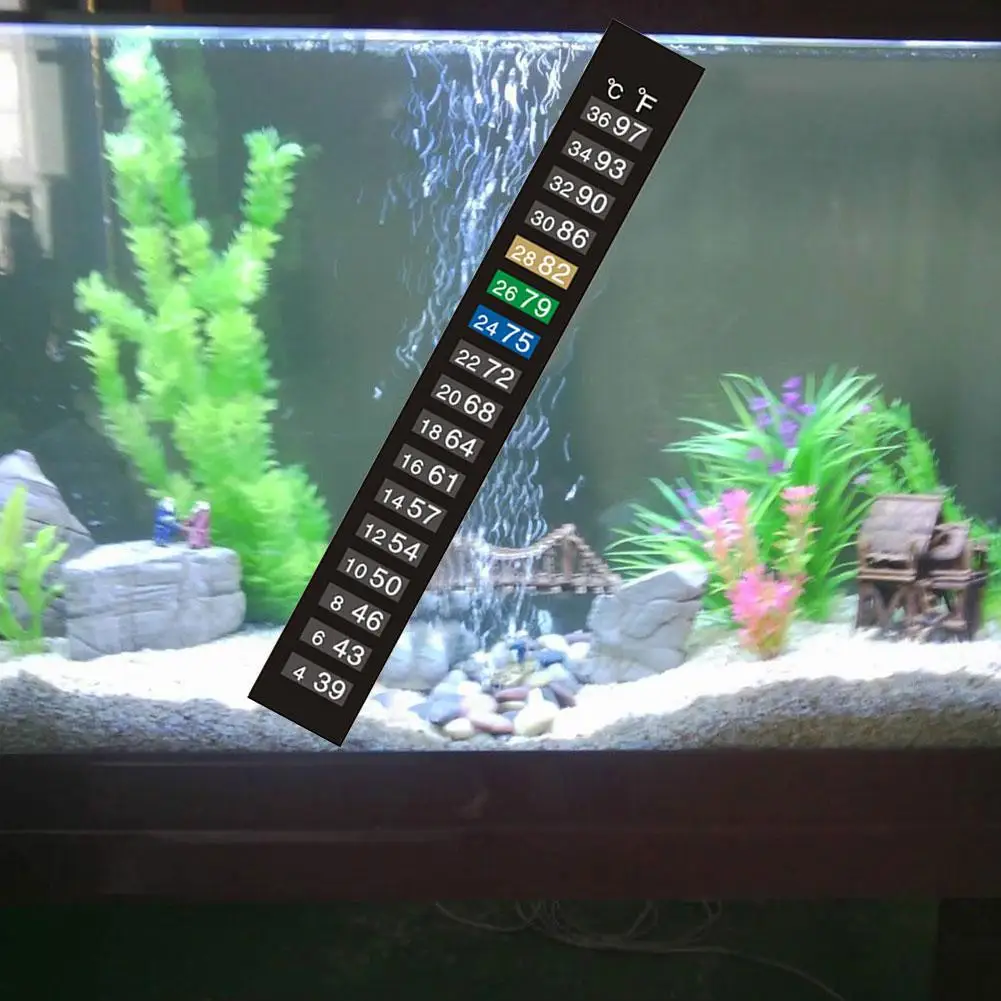 Aquarium Thermometer Digital Fish Tank Temperature Accessories Temperature Tank Sticker Measurement Fish Aquarium Control I8V4