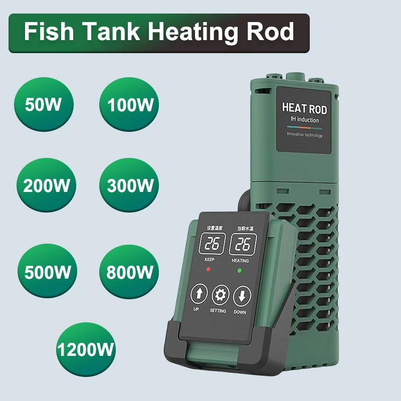 AquariumSubmersibleHeaterFishTankLCDDisplayAdjustableWater