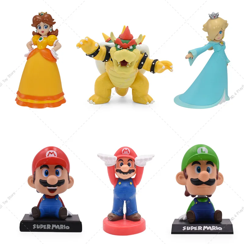 

Super Mario Bros Action Figures Mario Princess Daisy Rosalina Bowser PVC Model Toys Christmas Gift