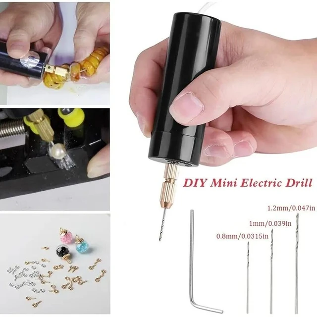 Precision Hand Drill Kit for DIY Resin Jewelry Making Resin Molds Jewelry  Casting Steel Hand Drill with 10 PCS Drill Bit - AliExpress