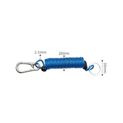 Enhanced Security Steel Wire Rope with Keychain and Ring | Durable Spring Steel Lanyard for Safety & Luggage | Wholesale Availability (Blue)