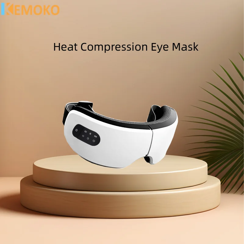 Bluetooth Musice Eye Massager Smart Eye Mask Vibrator Hot Compress Eye Care Heating Fatigue Relief Foldable Device USB Charging