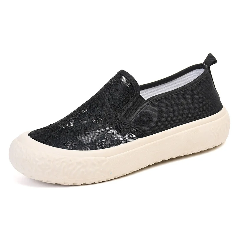 Xiaoxiang Fisherman's Shoes Women's 2024 Summer New Breathable Hollow Mesh Shoes Casual Shoes Lace Mesh Thick Sole Single