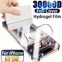 Premium Hydrogel Screen Protector Film - Pack of 5 - Hydrogel Film (For iPhone 12)
