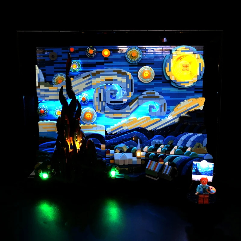 Kit Luci A Led Per Lego 21333 Van Gogh - The Starry Night Building Blocks Giocattolo In Mattoni (Solo Luce A Led, Senza Modello Di Blocchi)