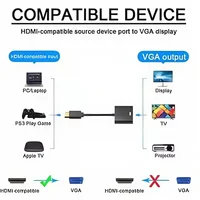 High Speed HDMI to VGA Adapter - Male to Female Converter with Scaler for PC, Laptop, HDTV, Monitor - Image 3