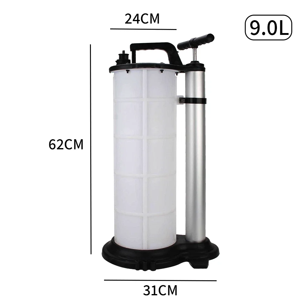 9L Fluid Extractor Manual Hand-Operated Car Brake Oil Changer with Hose Vacuum Fluid Oil Pump for Car Accessories