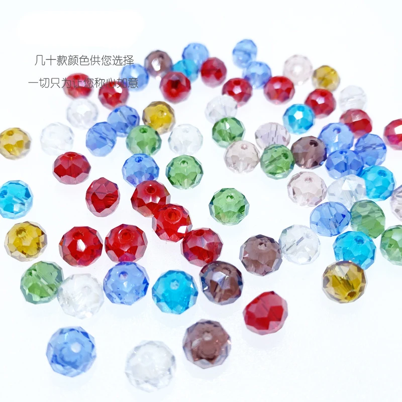 

4*6mm/6*8mm/8*10mm Crystal Rondel Beads Faceted Glass Beads For Jewelry Making DIY Female Bracelet Necklace Jewelry Wholesale