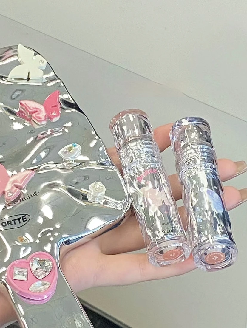 FLORTTE Butterfiy Series Lipstick Mirror Lipgloss Surface Waterproof Film-forming Long Lasting Not Easily Decolorized