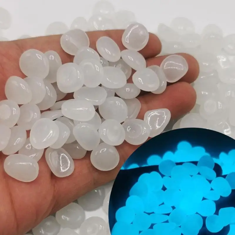 M7BB Patios Lawn Pebbles Glow Stones Crystals Rock for Aquarium Walkways Decorations