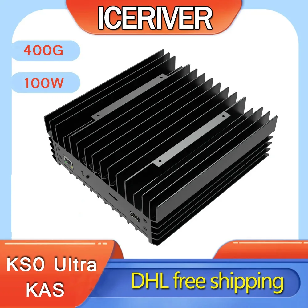 Cryptocurrency Mining Hardware Crypto Miner - 400Gh/s Kaspa Miner With PSU  (100W) IceRiver KS0 Ultra