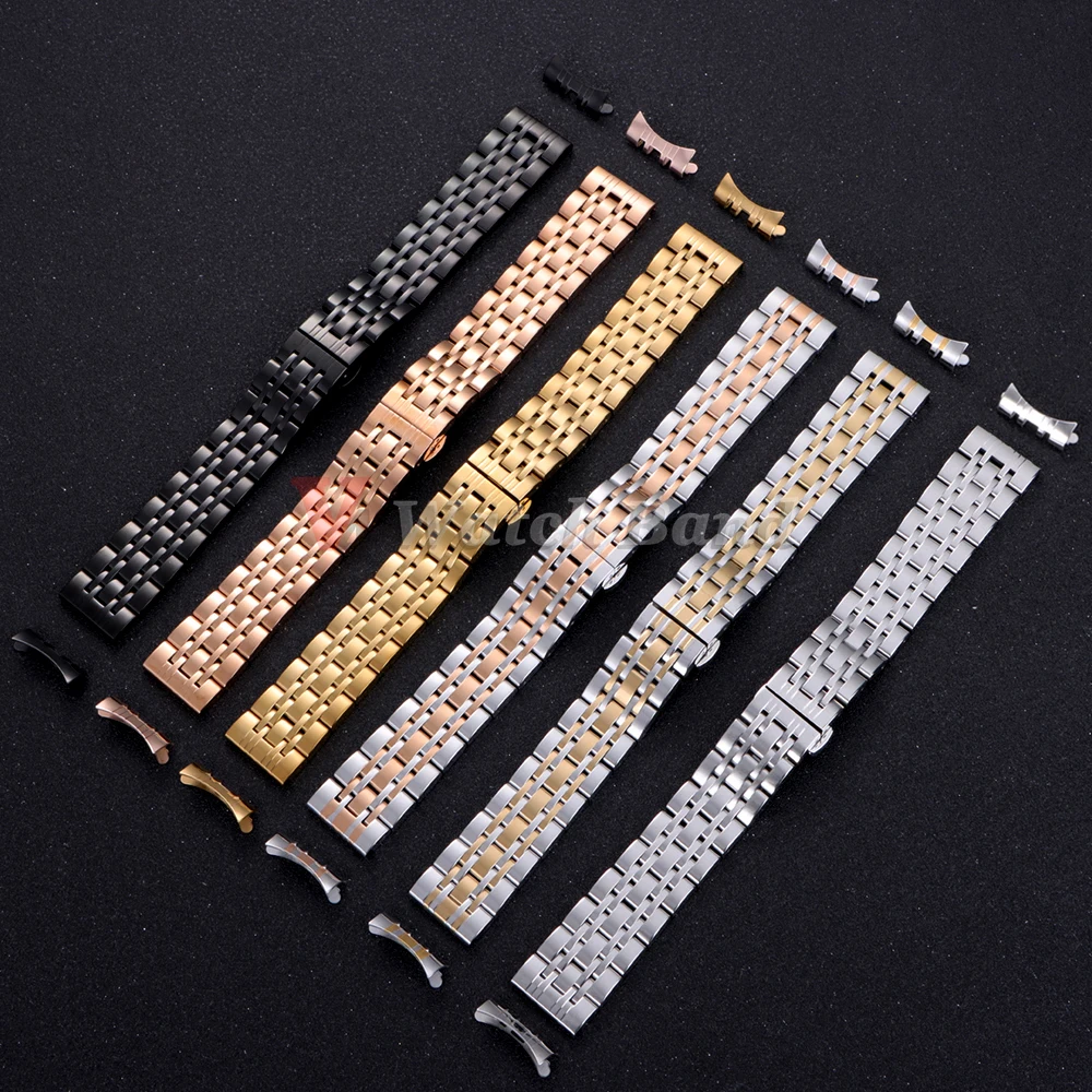 Elegant Solid Stainless Steel Watch Strap Bracelet Replacement