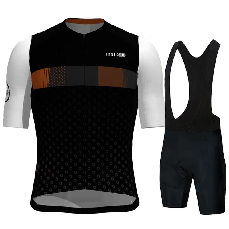 GOBIKFUL Pro Team Pro Cycling Jersey Set Men Woman Breathable Bicycle Clothing Road MTB Bike Short Sleeve