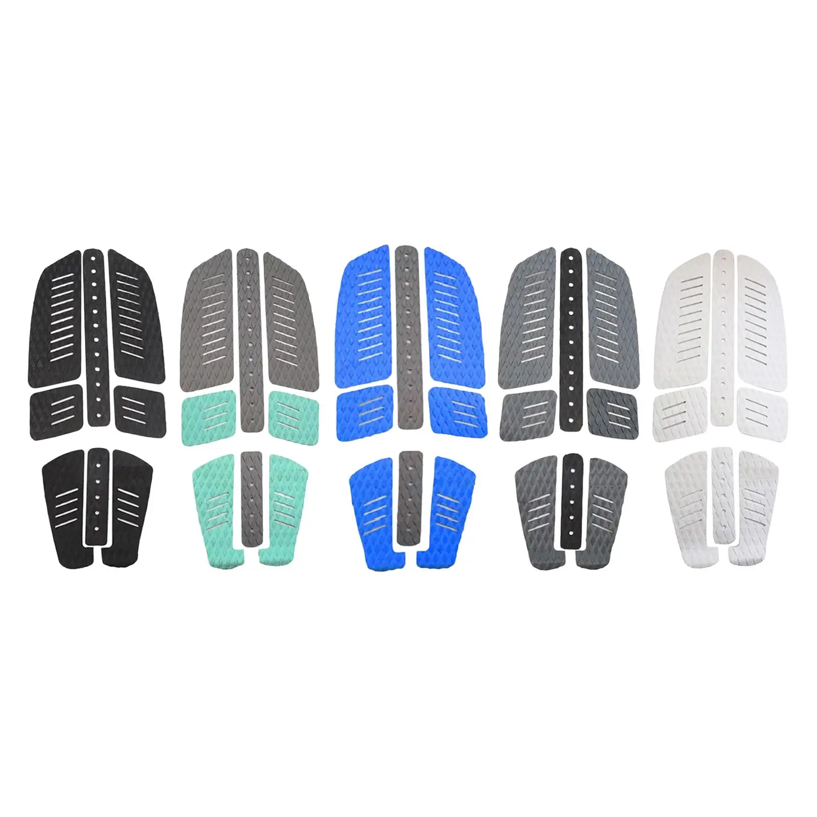 8Pcs Surf Traction Pad Surfboard Traction Pads Skimboard Stomp Pad Front and
