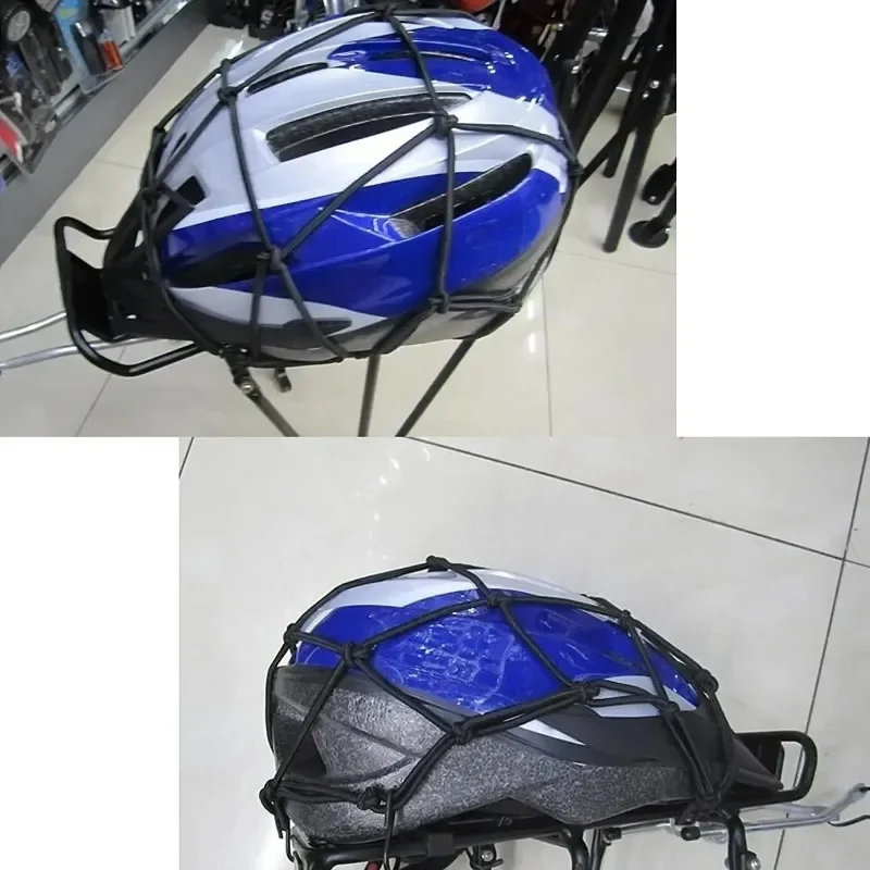 30x30cm 40x40cm Motorcycle 6 Hooks Elastic Bungee Net Motorcycle Storage Helmet Tank Luggage Hook Mesh Accessories