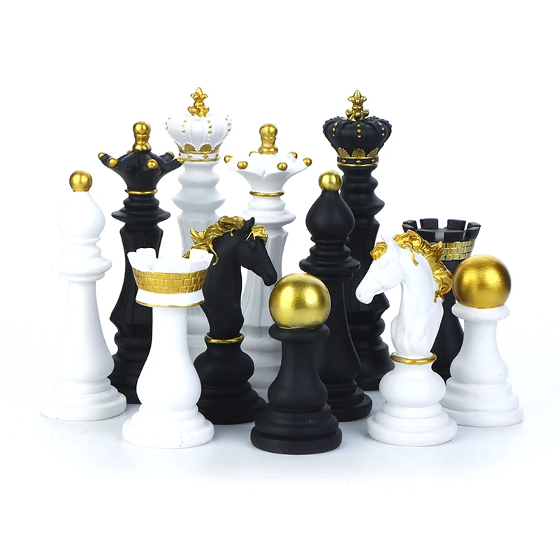 International Chess Resin Chess Pieces Board Games Accessories Figurines Chessmen Ornaments 1pc