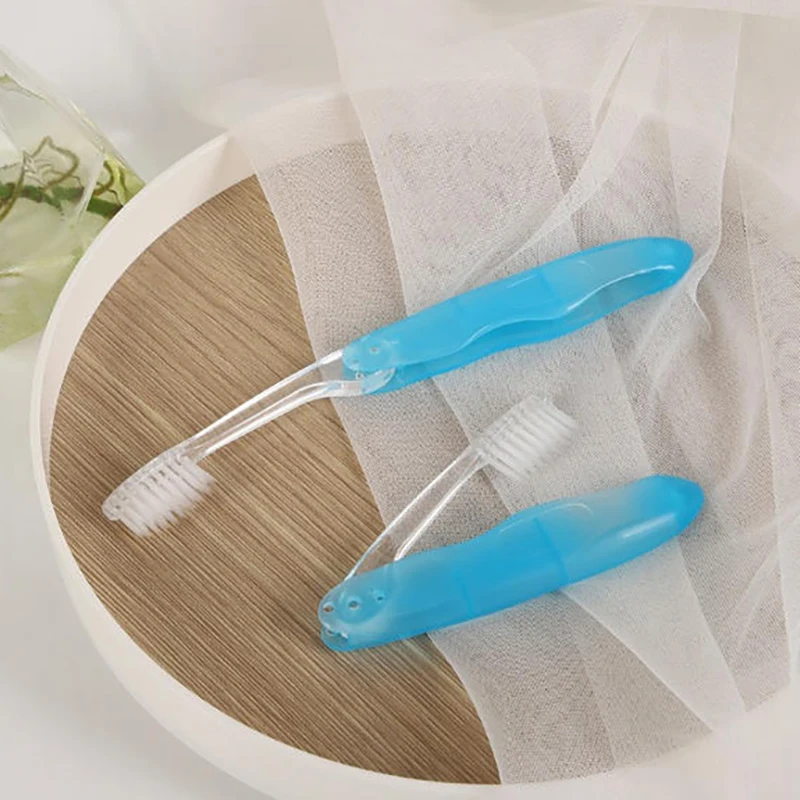 수동 접이식 여행용 칫솔 휴대용 풀 헤드 중간 강모 마이크로 화이버 무향 간편 세척 구강 관리 도구