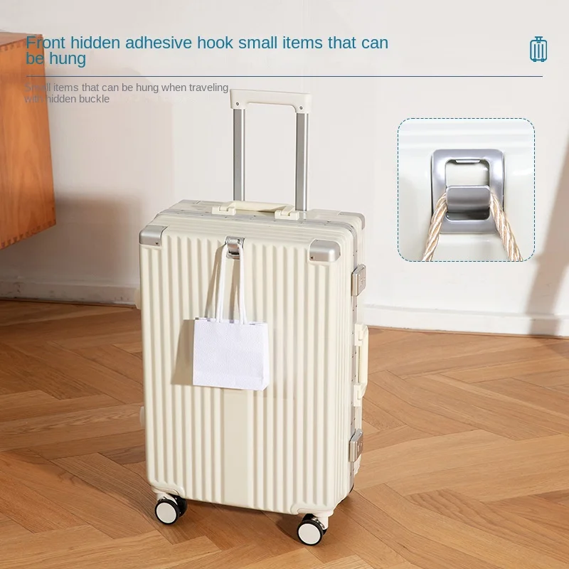 Luggage Aluminum Frame USB Cup Holder Suitcases on Wheels Female  Multi-function Large Capacity Travel Bag 28  Suitcase Male Bag - AliExpress