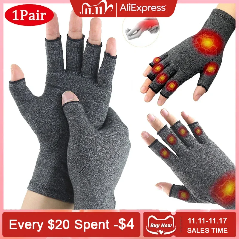 CompressionArthritisGlovesWristSupportCottonJointPainReliefHandBraceMenWomenTherapy
