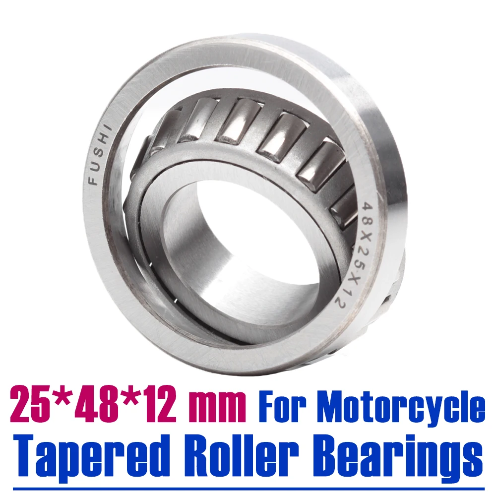 25*48*12 mm ( 1 PC ) Steering Head Bearing 254812 Tapered Roller Motorcycle Bearings For Column 32917 x bearing 85 120 23 mm 1 pc tapered roller bearings 32917x 2007917 bearing