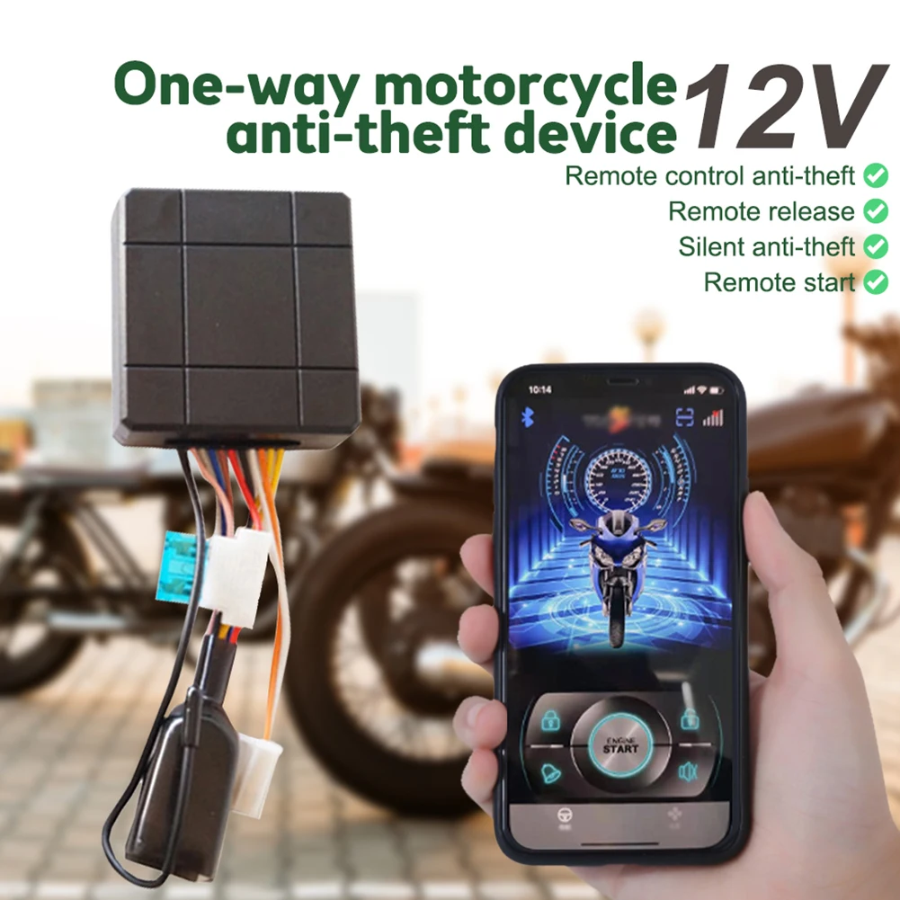 12V 433.92MHz Keyless Control System Anti-theft Alarm System Electric Engine Lock Motorcycle Immobilizer Security
