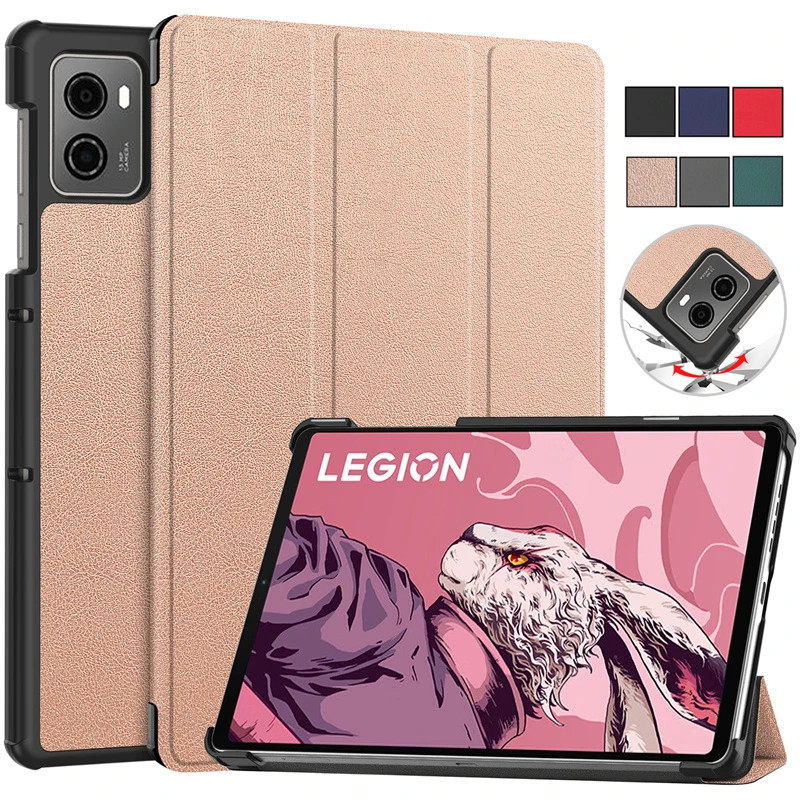 Suporte de Couro Magnético Trifold Capa Inteligente Rígida Lenovo Legion Y700 2023 8.8 Legion Y700 2023 Y700 2nd Gen