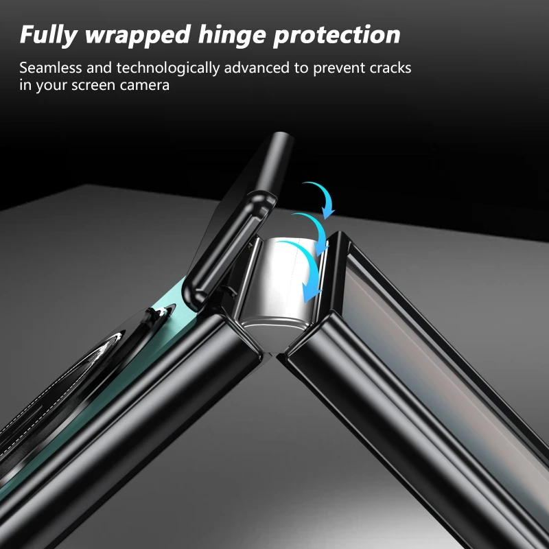 360° Rotating Protective Stand Case with Screen Protector - Full Cover Hinge Protection Hard Shell