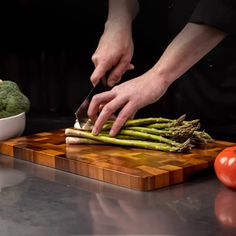 Cutting Board Double-sided Using Acacia Wood Splicing Chopping Board Drain Water And Damp-proof Kitchen Tools cutting board