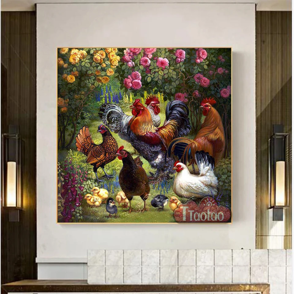 DIY 5D Diamond Painting Cow Horse Chicken Cross Stitch Kit Farm Animal  Mosaic Diamond Embroidery Wall Art Home Decor Gift - AliExpress