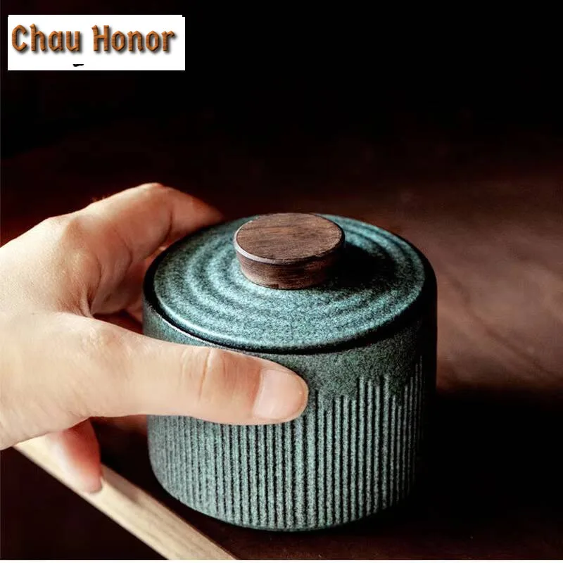 Ceramic Porcelain Tea Caddy Teaware Tea Canisters Green Tea Jars Storage Tea or Food Tea Bag Storage Box Tea Container Tea Tins