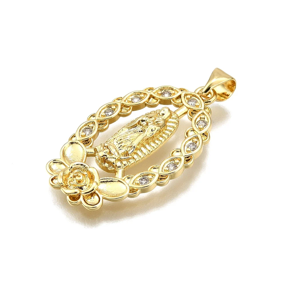 PandaHall 10 Stück 18K Vergoldete Jungfrau Maria Anhänger Katholische Rosenkranz-Anhänger für DIY Damen Halsketten Schmuckherstellung Zubehör – Detail 19