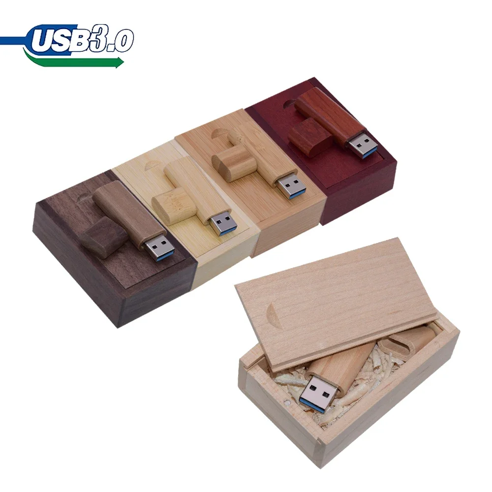 USB 3.0 사진 고객 로고 나무 및 선물 상자, USB 플래시 드라이브, 나무 펜드라이브, 결혼 선물, 8GB, 16GB, 32GB, 64GB, 50 개/로트
