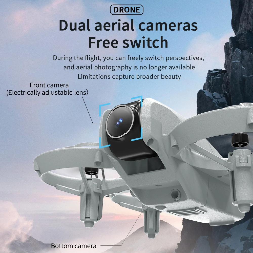 FOR XIAOMI V2 Mini Drone Children's Toy 8K Profession HD Camera WiFi RC Height Freestyle Keep Helicopter Foldable Quadcopter