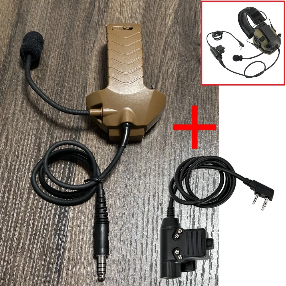 

External Mic Kit for Walker's Razor Tactical Headset Electronic Shooting Earmuffs Anti-noise Airsoft Shooting Hunting Headphone