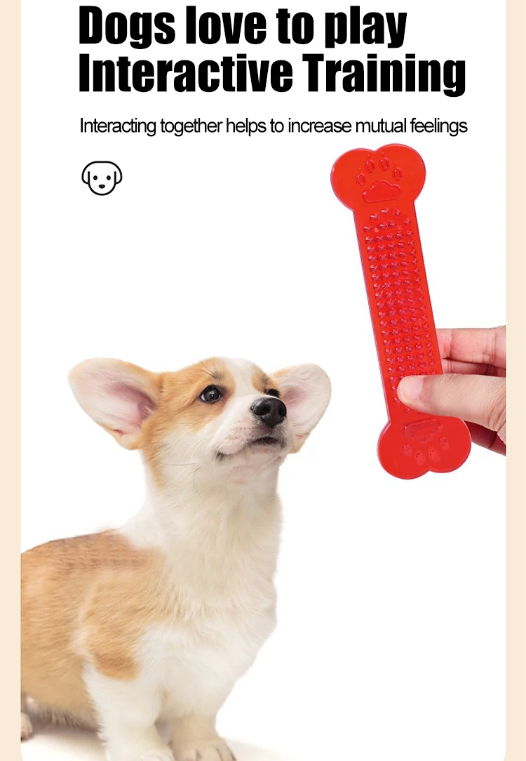 Indestructible Rubber Dog Bone Toy For Aggressive Chewers Dental_voghion.com