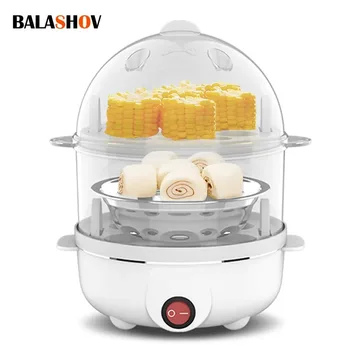 Automatic Electric Egg Streamer Multifunctional Electric Egg Boiler Double Layers Egg Cooker Mini Kitchen Breakfast Machine Mult 1