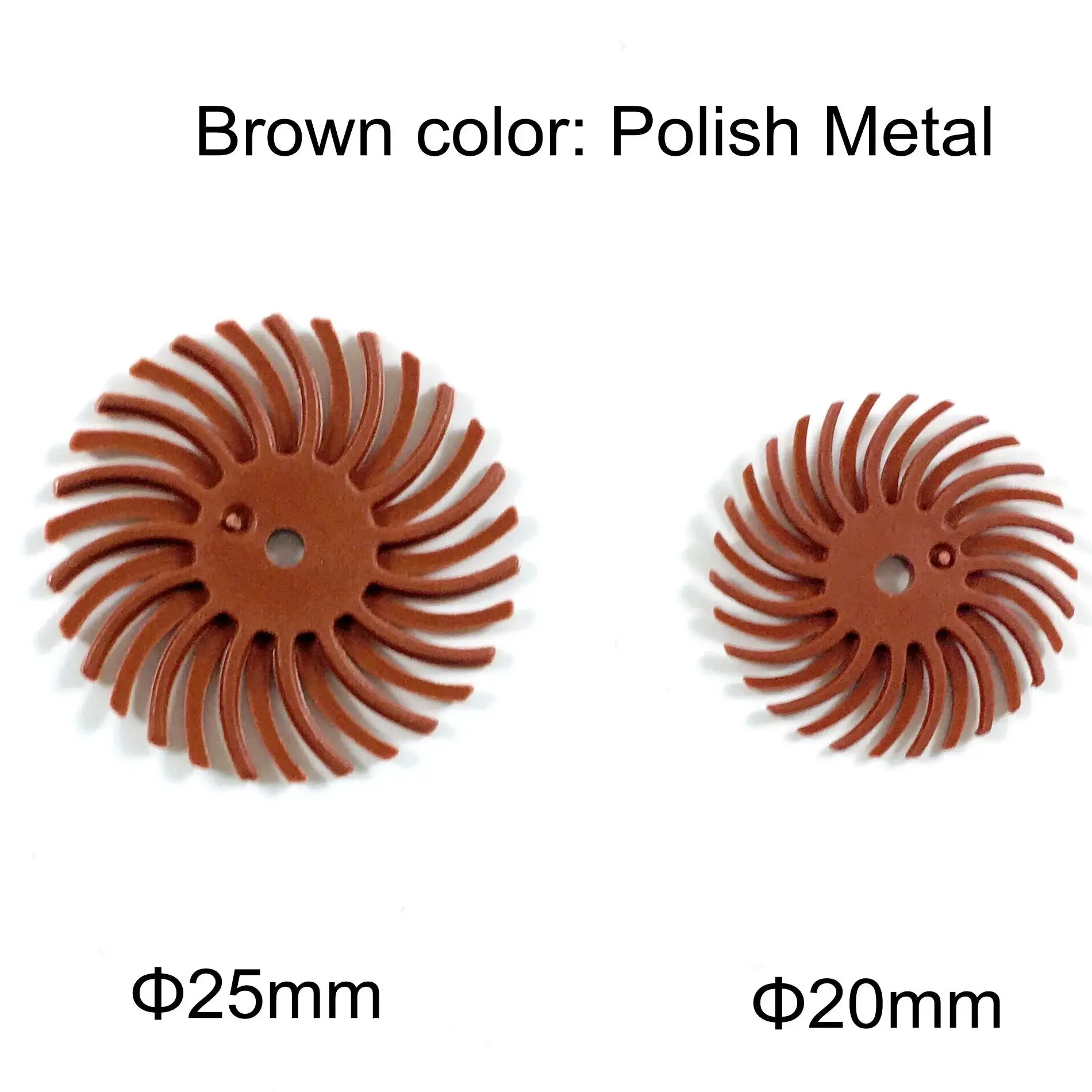 

Dental Composite Spiral Teeth Finishing Polishing Metal Wheel Disc Brown 20mm/25mm